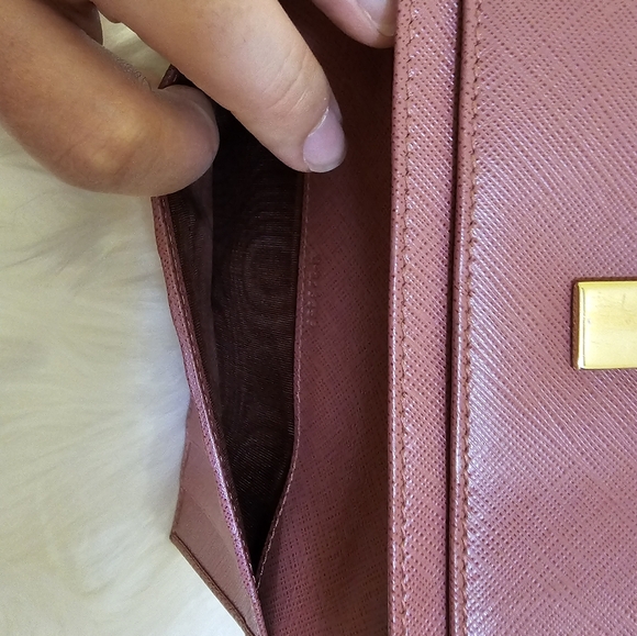 Salvatore Ferragamo Vara Ribbon Long Wallet Leather Blush Pink - Picture 11 of 13